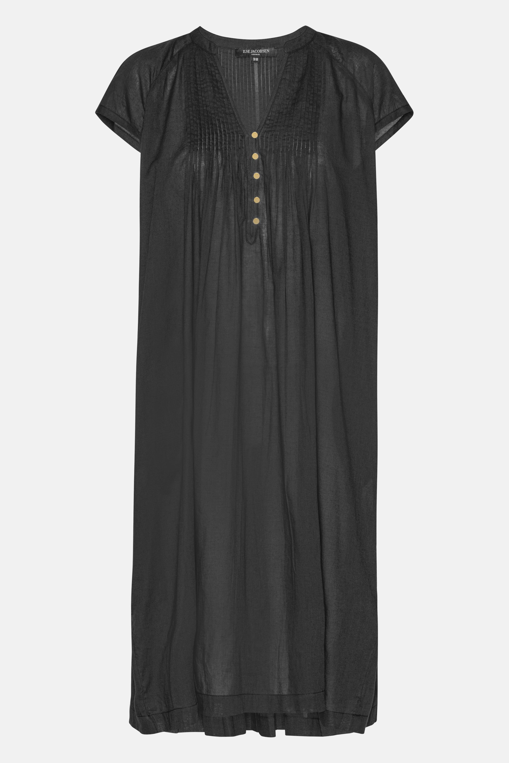 Langes Kleid mit Kurzen Ärmeln - Dark Indigo